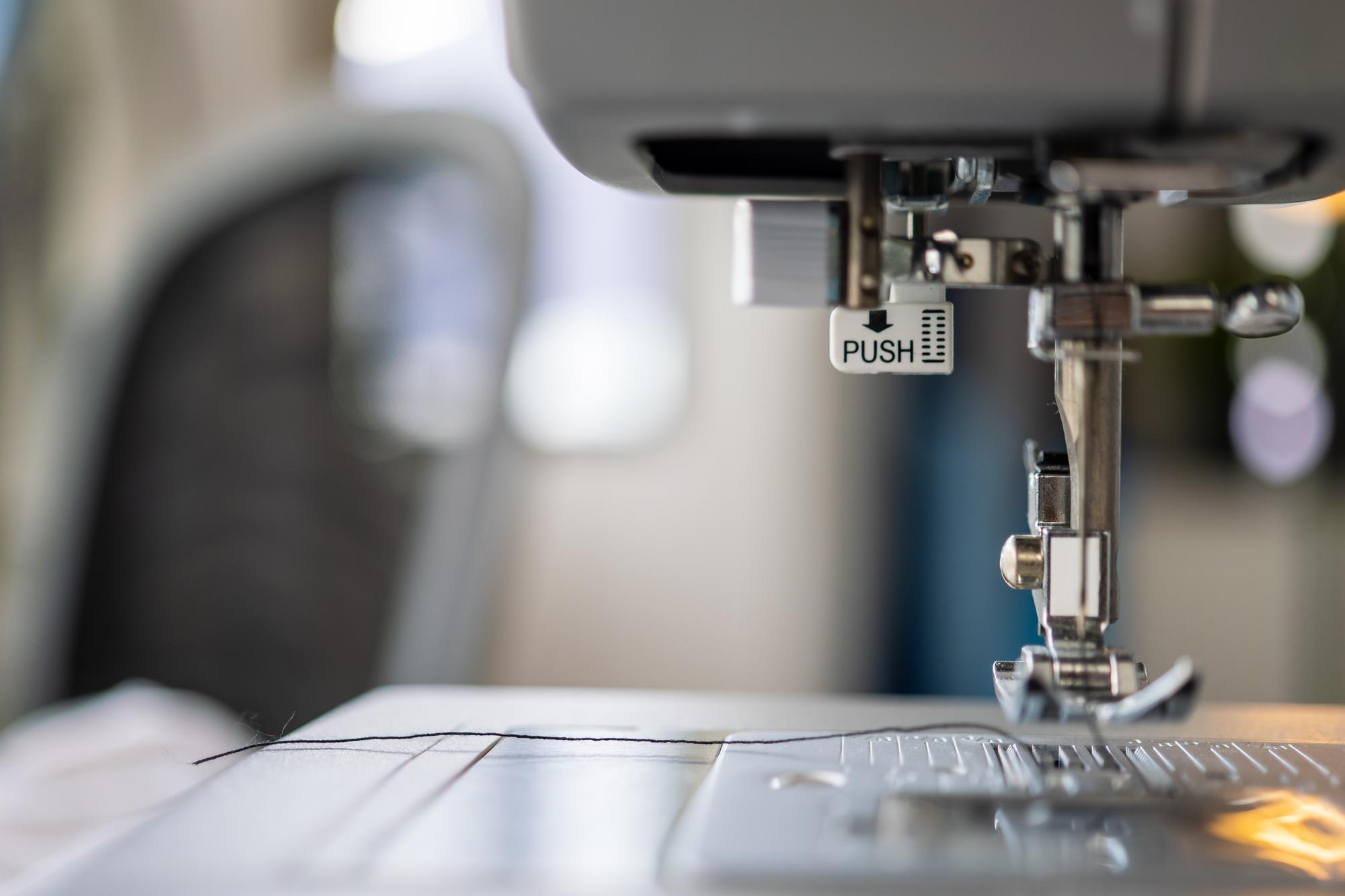 Embroidery workshop with machines